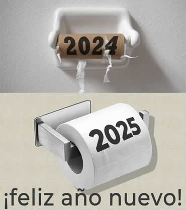 Imagen con nuevo rollo de papel higiénico para 2025