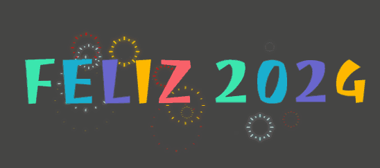 animación para feliz año nuevo 2025 con fuegos artificiales.