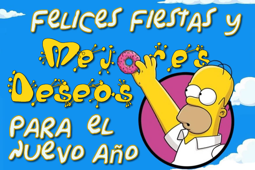 Homero protagonista de la serie de televisión de dibujos animados Los Simpsos aquí nos da sus mejores deseos, pero siempre un amante de las rosquillas está robando una rosquilla