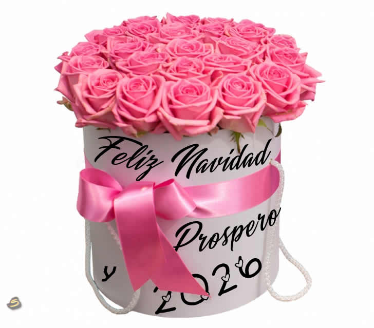 Imagen con un hermoso ramo de rosas con los mejores deseos de felices fiestas por tu amor