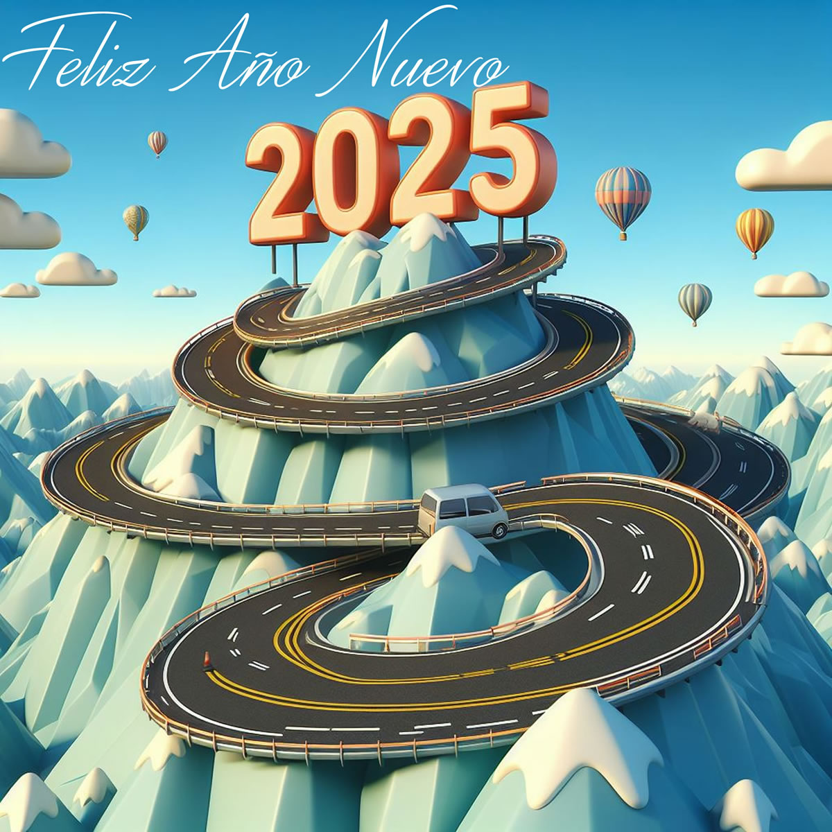 Imagen con carretera para 2025 en pedestal