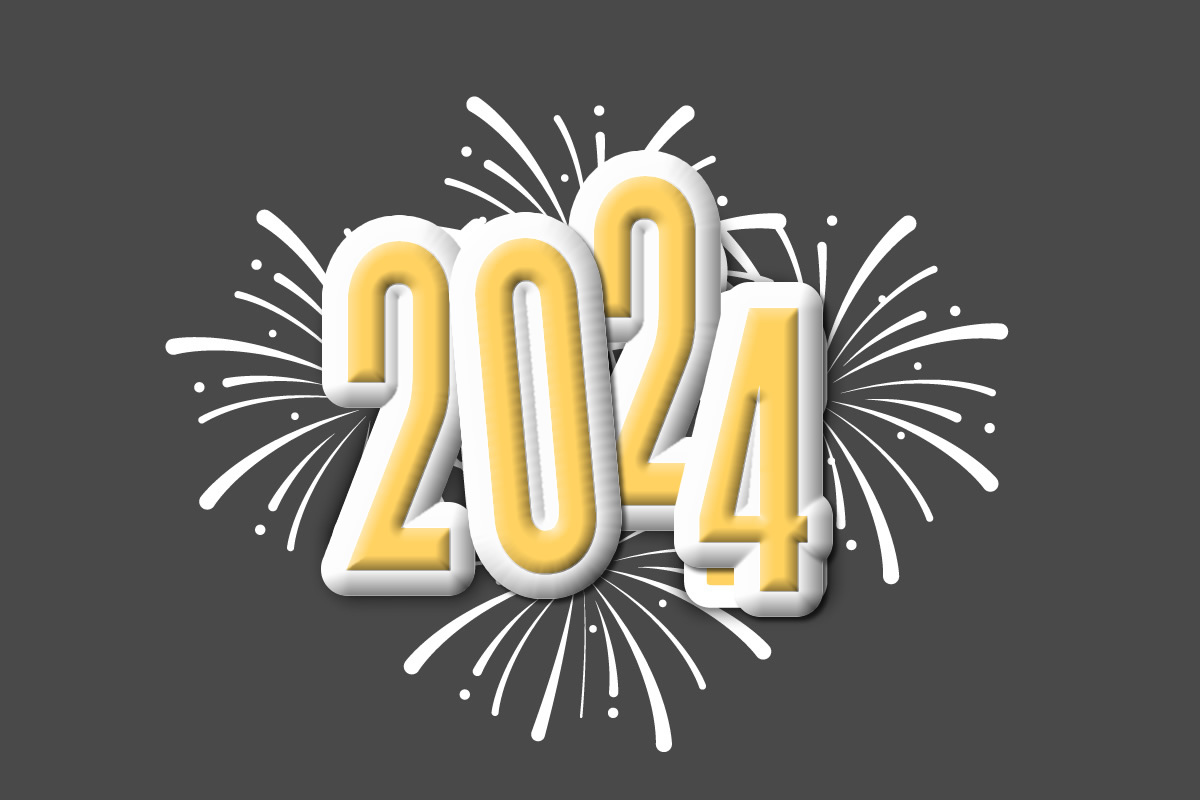 juegos pirotécnicos decoran la imagen para el nuevo año con el número 2025